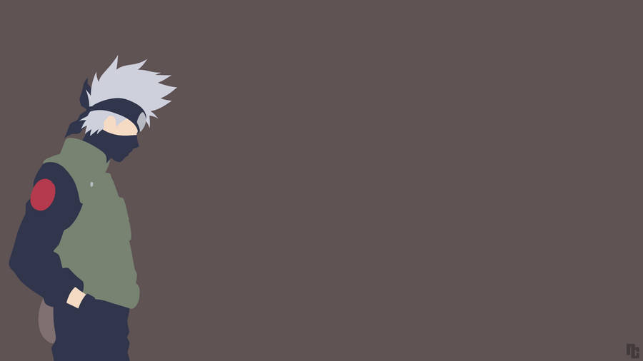 Naruto Kakashi Brown Background Wallpaper