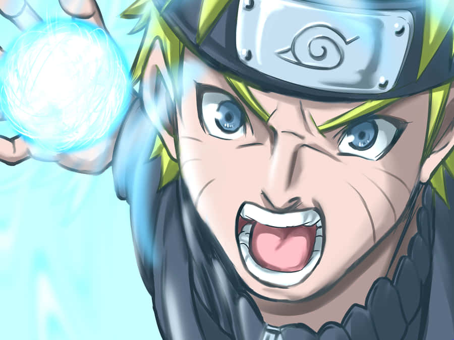 Naruto Mouth Open With Rasengan Wallpaper