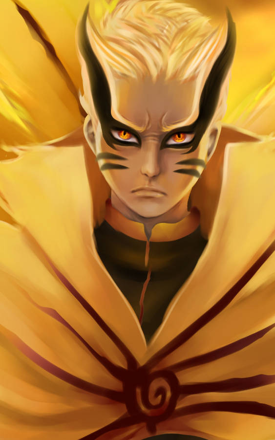 Naruto Orange Eyes Baryon Mode Wallpaper