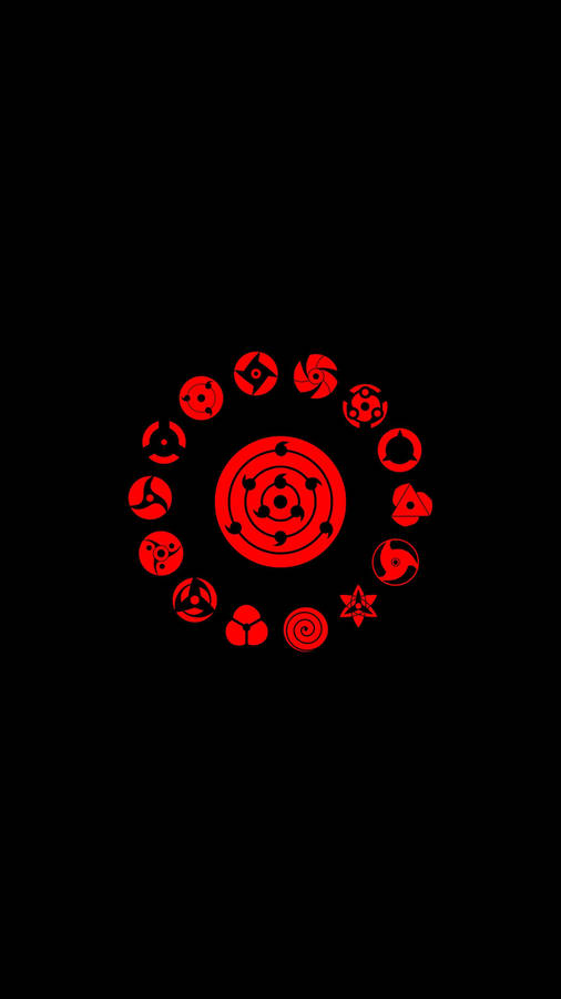 Naruto Symbol Black Red Wallpaper
