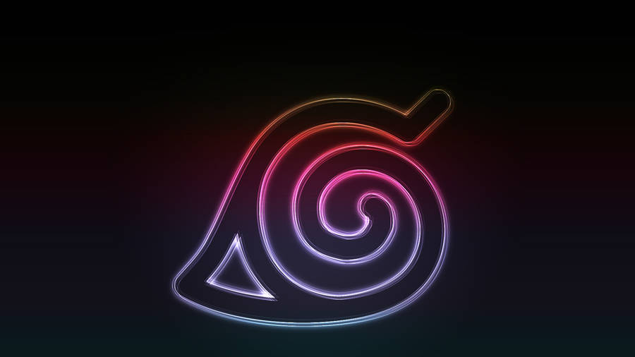 Naruto Symbol In Neon Colors Wallpaper