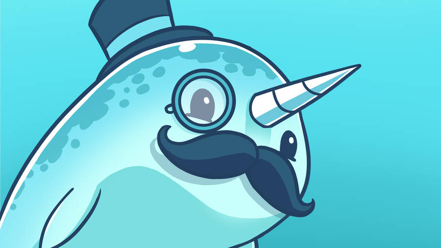 Narwhal Wearing Monocle Wallpaper