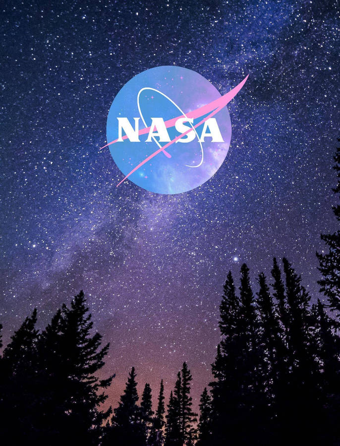 Nasa Aesthetic Logo Starry Night Wallpaper