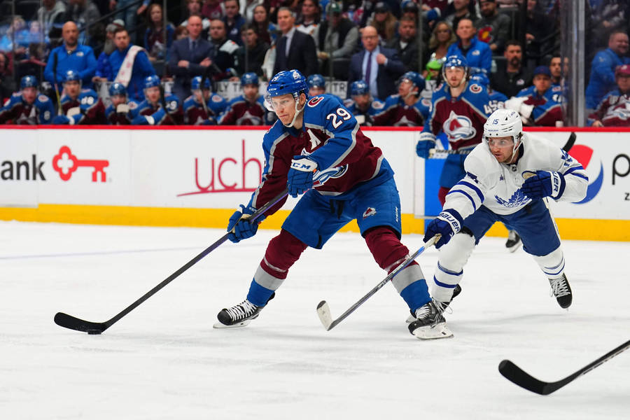 Nathan Mackinnon, A Pinnacle Of Canadian Professional Ice Hockey Wallpaper