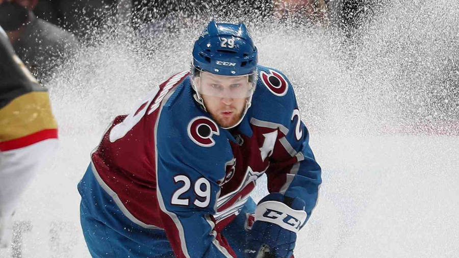 Nathan Mackinnon Ice Hockey Center Wallpaper