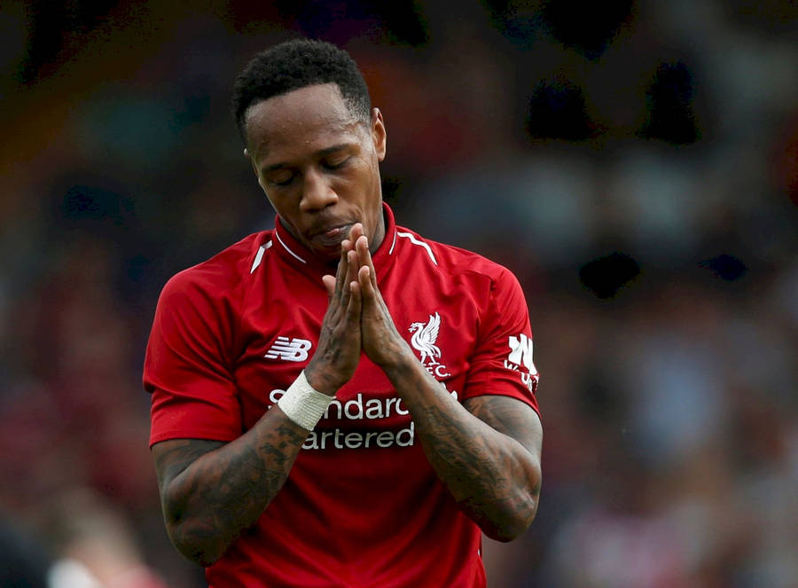 Nathaniel Clyne Hands Pressed Together Wallpaper