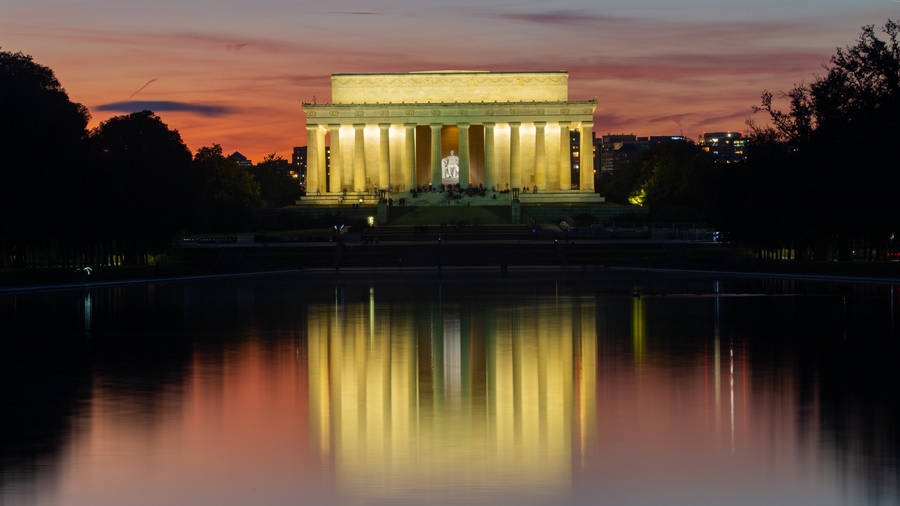 National Mall Lincoln Memorial Aesthetic Wallpaper