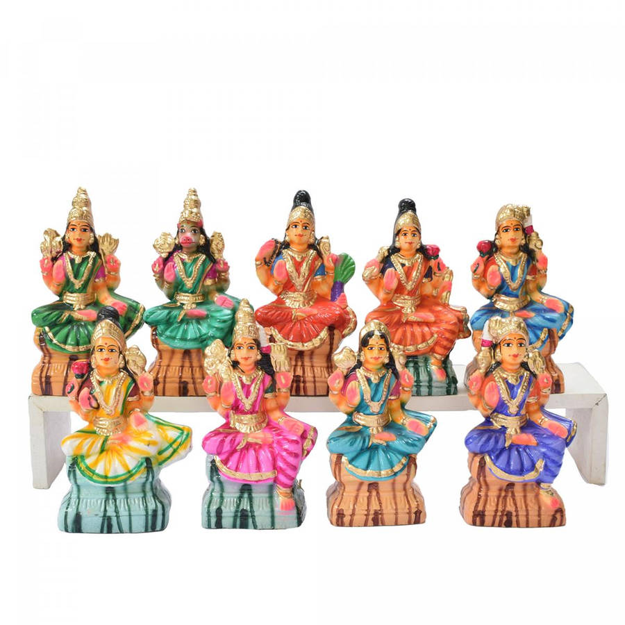 Nav Durga Statuettes Wallpaper