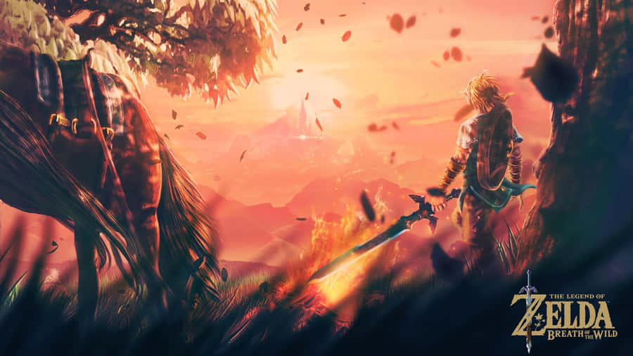 Navigate Through Breath Of The Wild To Fight Monsters In Spectacular 4k Resolution Wallpaper