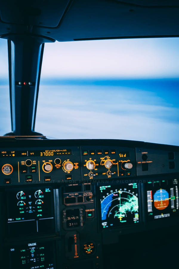 Navigating Skies: A Look At The Airplane Android Control System Wallpaper