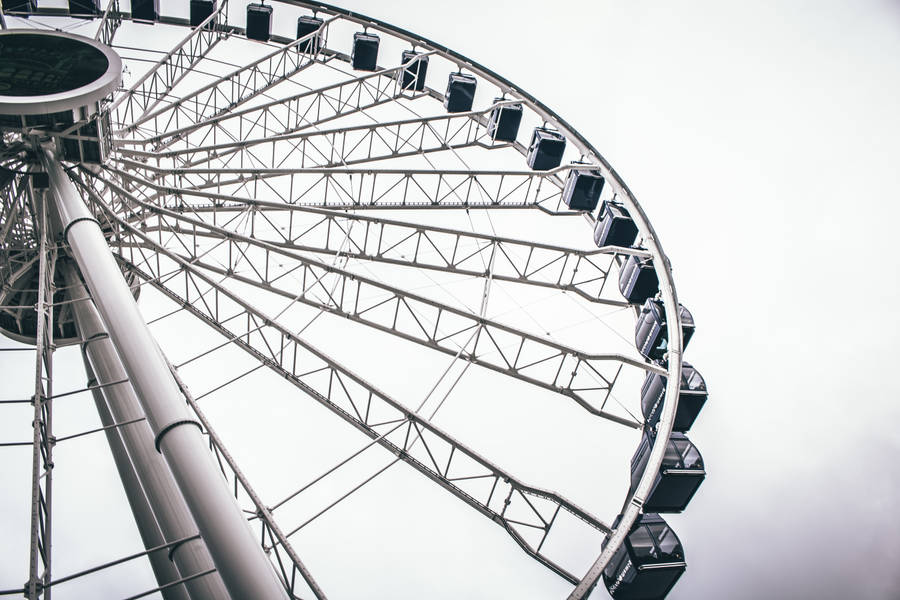 Navy Pier Wheel From Below Wallpaper