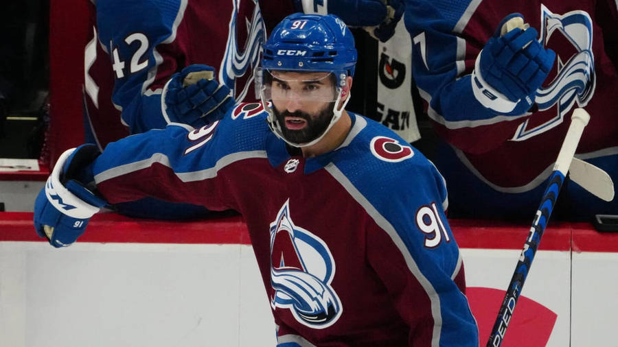 Nazem Kadri Of The Colorado Avalanche In Action Wallpaper