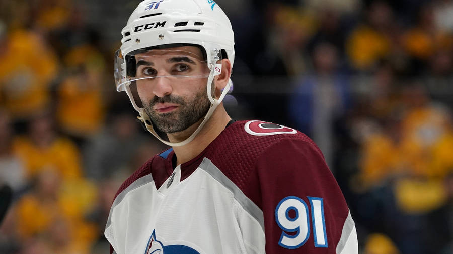 Nazem Kadri White Colorado Avalanche Wallpaper