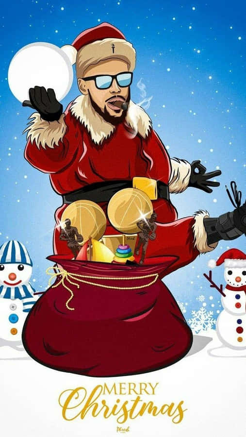 Nba Christmas Trophy Wallpaper