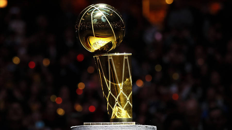 Nba Finals Iconic Golden Trophy Wallpaper