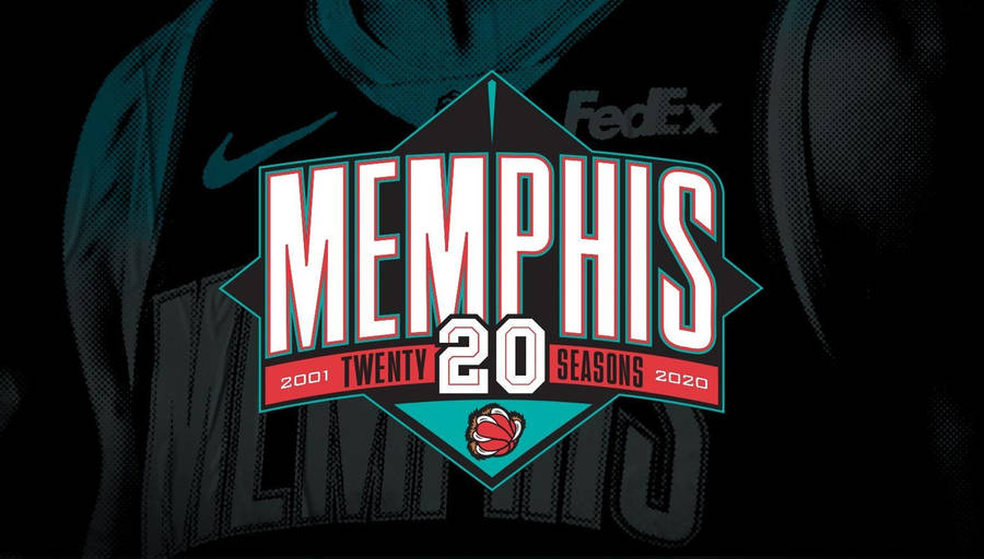 Nba Memphis Grizzlies Logo Twenty Seasons Poster Wallpaper