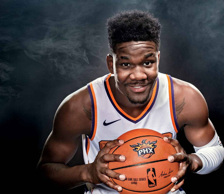 Nba Phoenix Suns Dominator Deandre Ayton Wallpaper