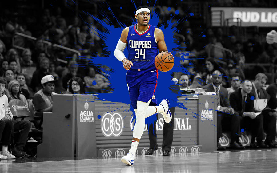 Nba Player Clippers Tobias Harris In The Court Wallpaper