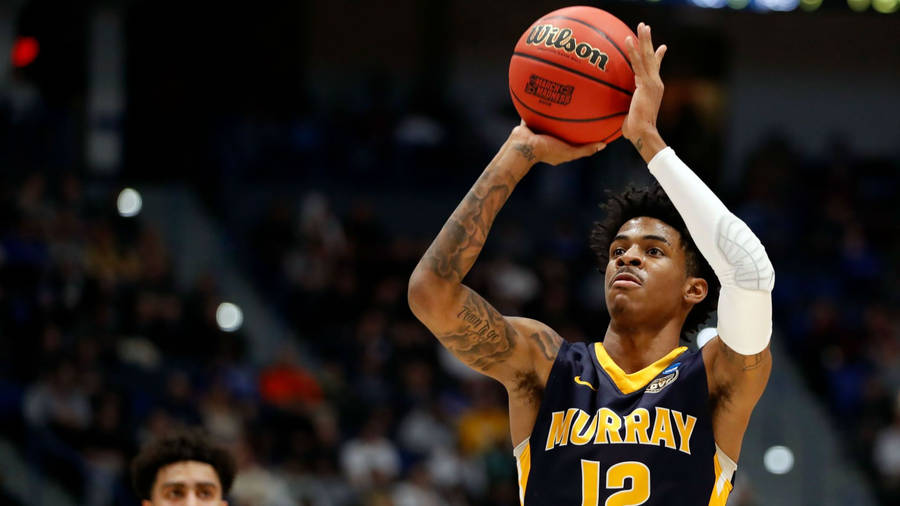 Nba Star Ja Morant In Action Wallpaper