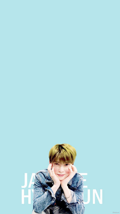 Nct Jaehyun Teal Background Wallpaper