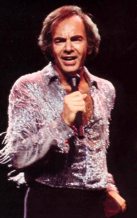 Neil Diamond In Purple Sequin Wallpaper