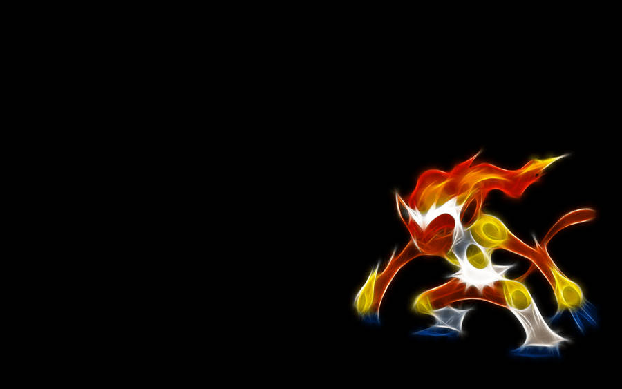 Neon Art Infernape Wallpaper