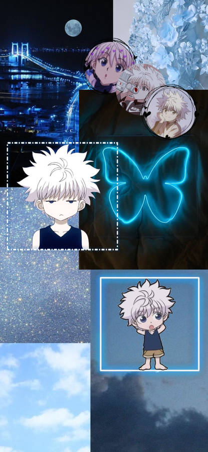 Neon Butterfly Killua Aesthetic Wallpaper