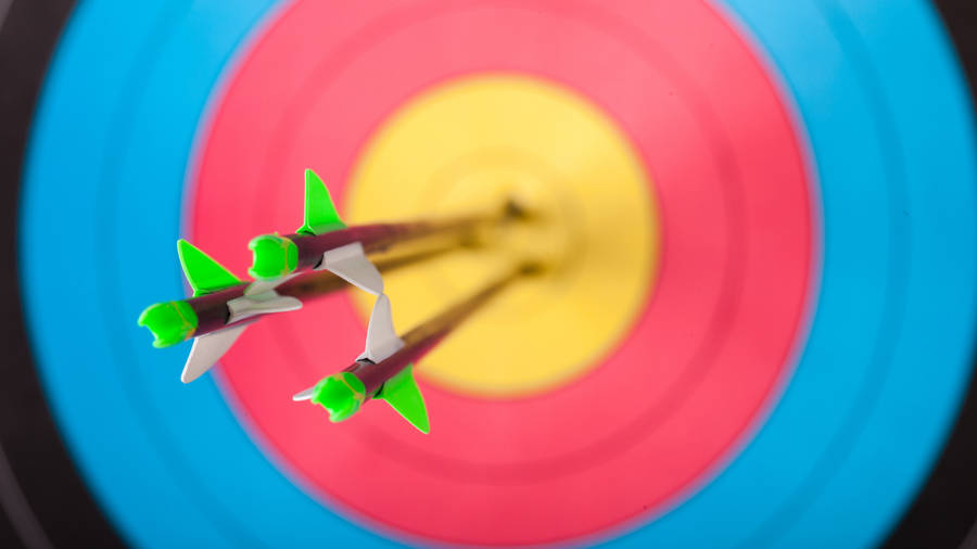 Neon Dart Target Pins Wallpaper