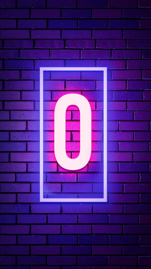 Neon Glow Of Letter O Wallpaper