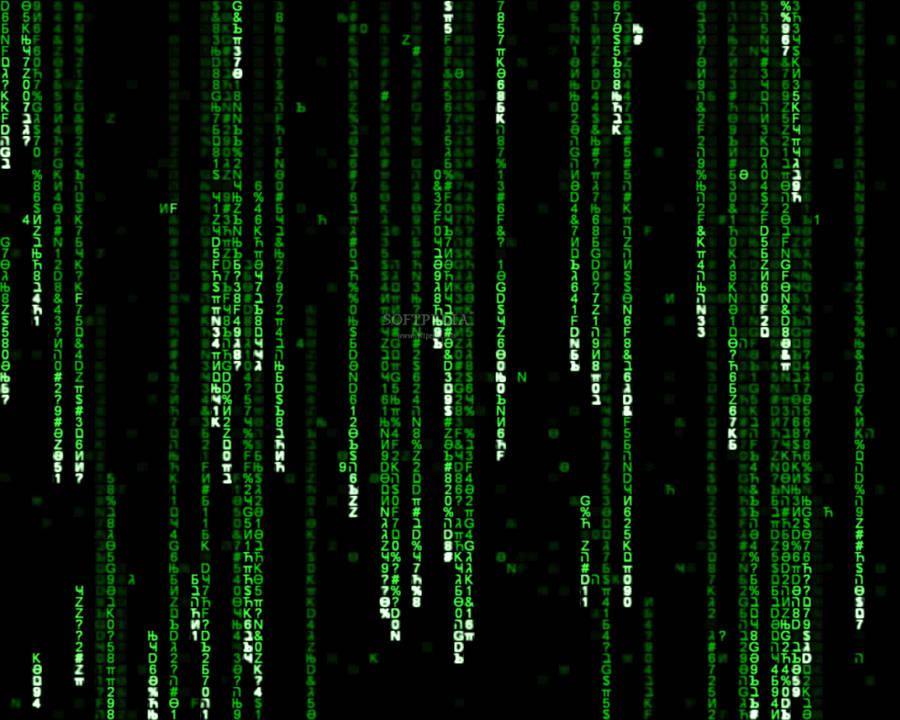 Neon Green And White Matrix Wallpaper