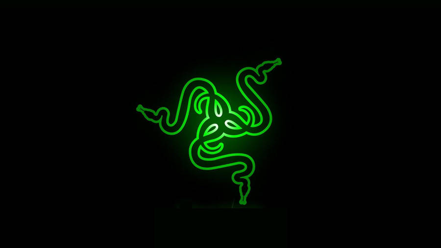 Neon Green Razer Gaming Laptop Logo Wallpaper