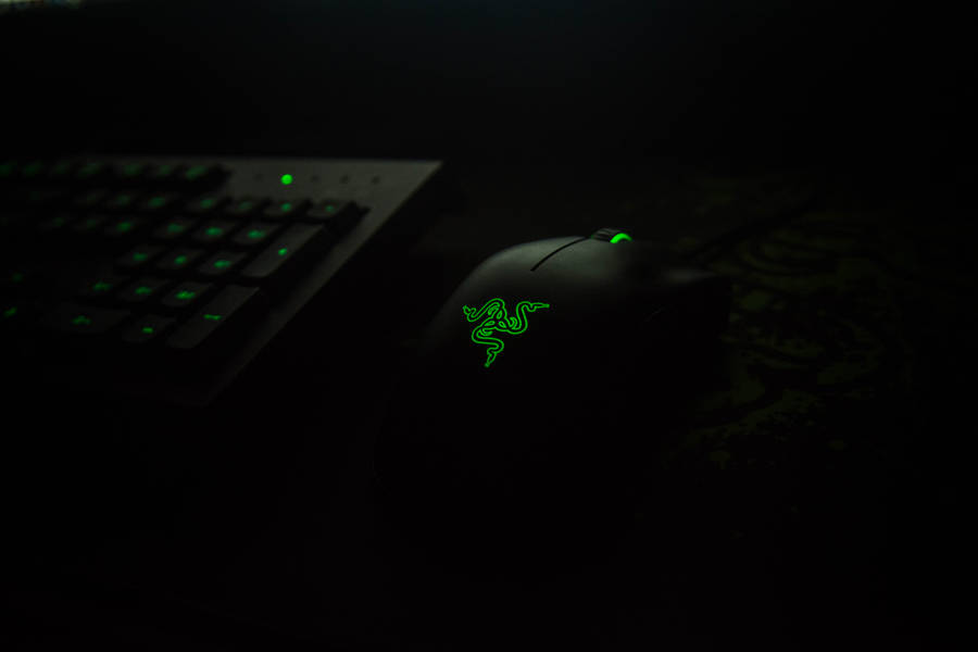 Neon Green Razer Gaming Mouse Wallpaper