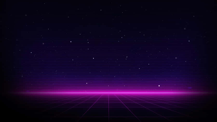 Neon Grid Landscape Wallpaper
