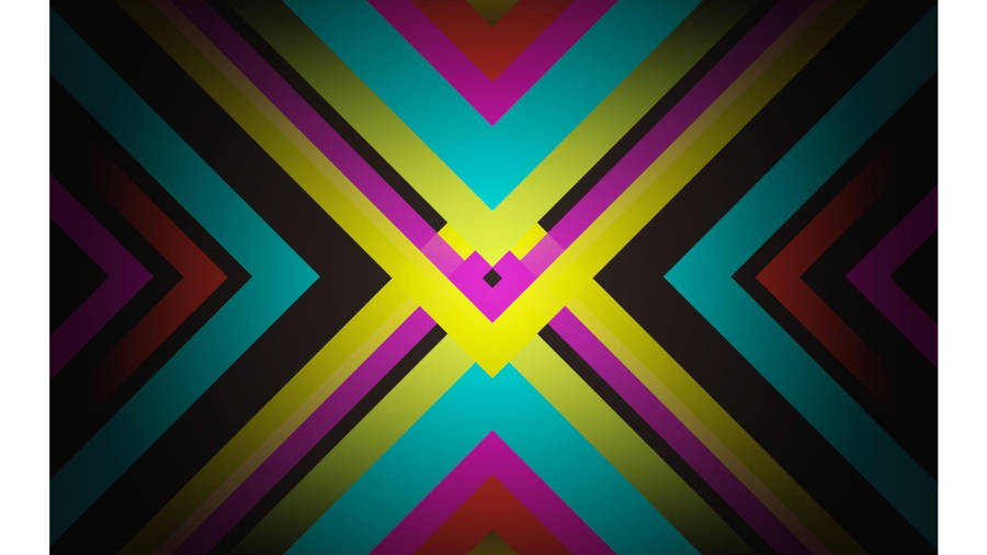 Neon Letter X Pattern Wallpaper