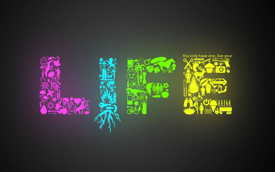 Neon Life Desktop Wallpaper