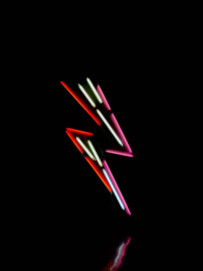 Neon Light Bolt Wallpaper