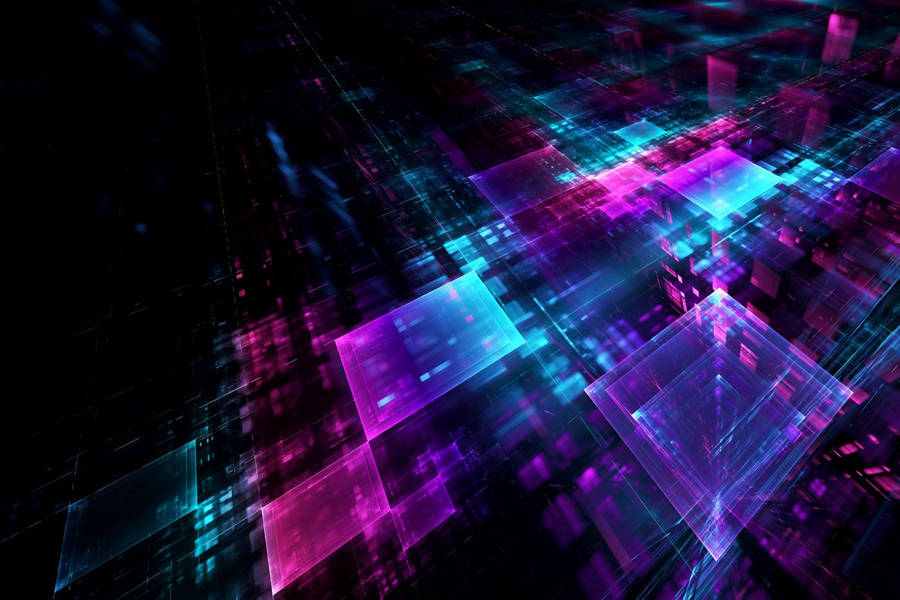 Neon Light Floor Wallpaper