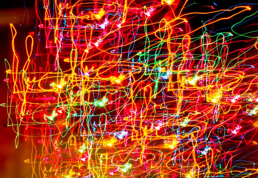 Neon Light Squiggles Wallpaper