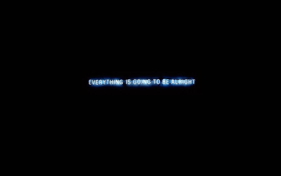 Neon Lights Forming Optimistic Quote Wallpaper