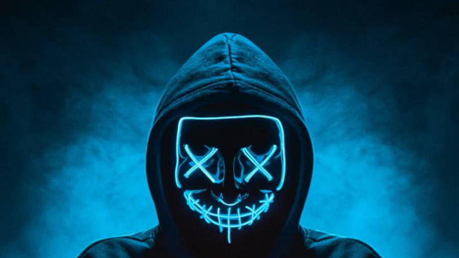 Neon Mask And Hoodie Hacker 4k Wallpaper