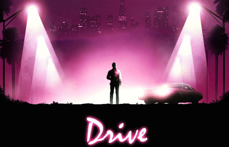 Neon Noir Drive Movie Artwork Wallpaper