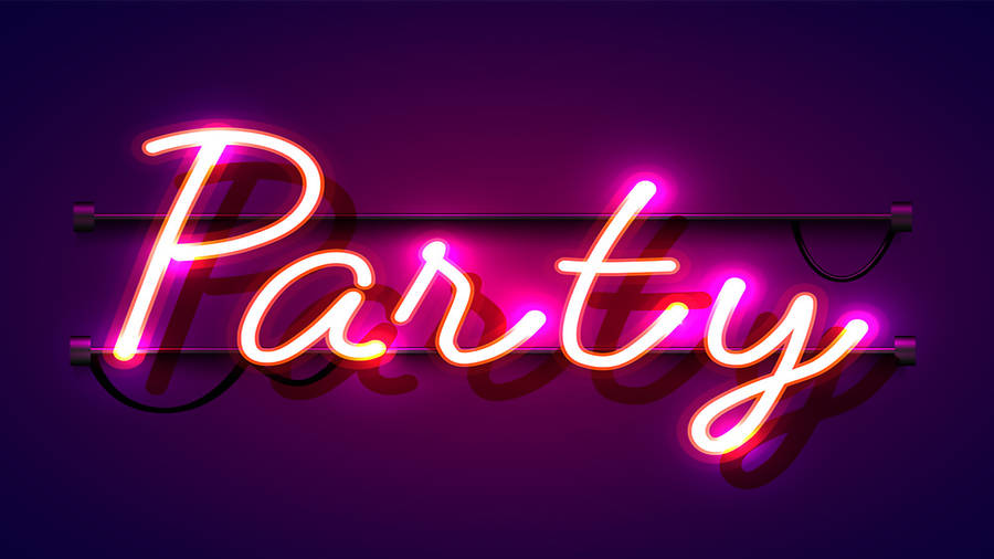 Neon Party Light Background Wallpaper