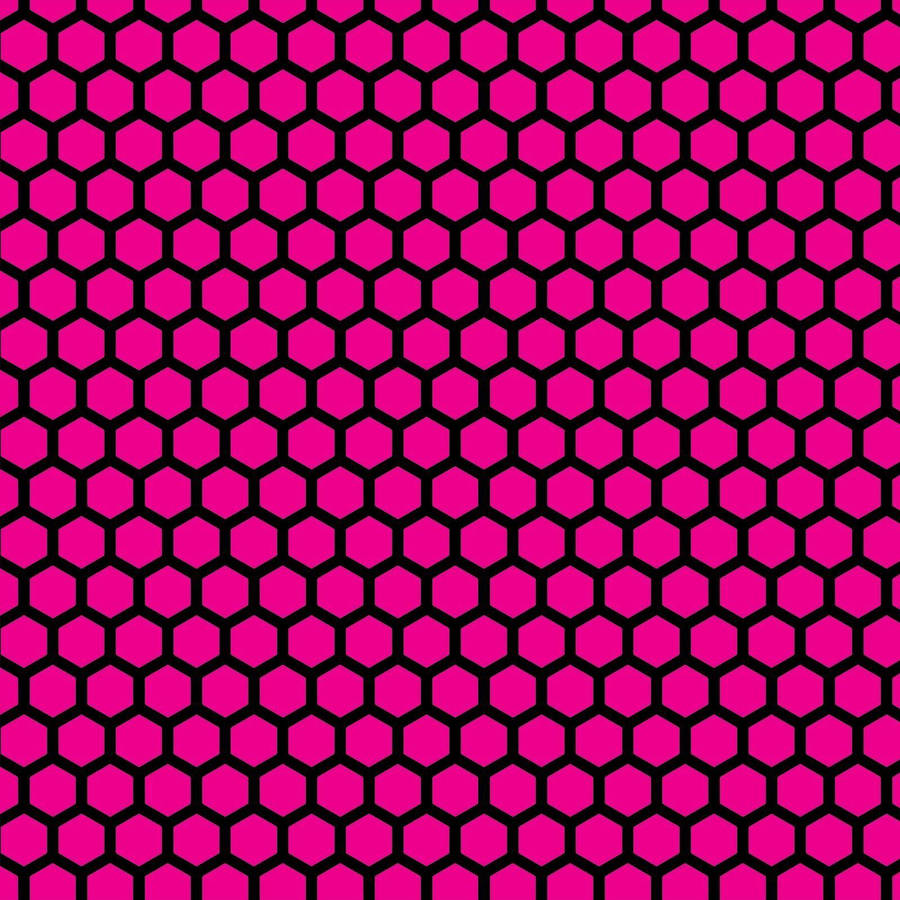 Neon Pink Honeycomb Pattern Wallpaper