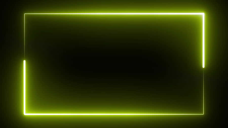 Neon Square Frame On Black Background Wallpaper