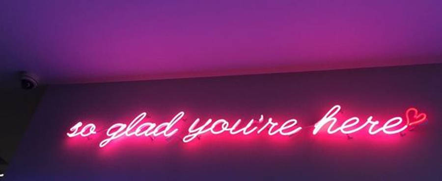 Neon Text Facebook Cover Wallpaper