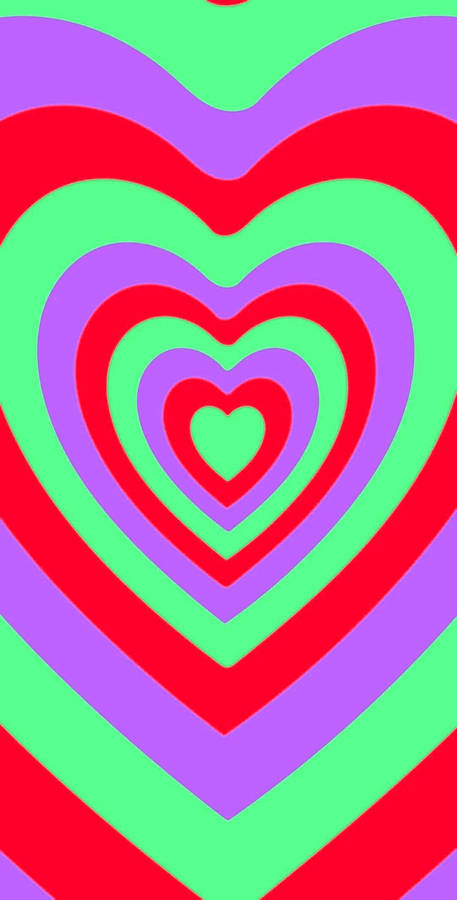 Neon Wildflower Heart Wallpaper