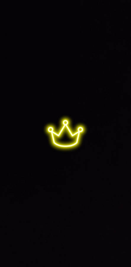 Neon Yellow King And Queen Crown Wallpaper