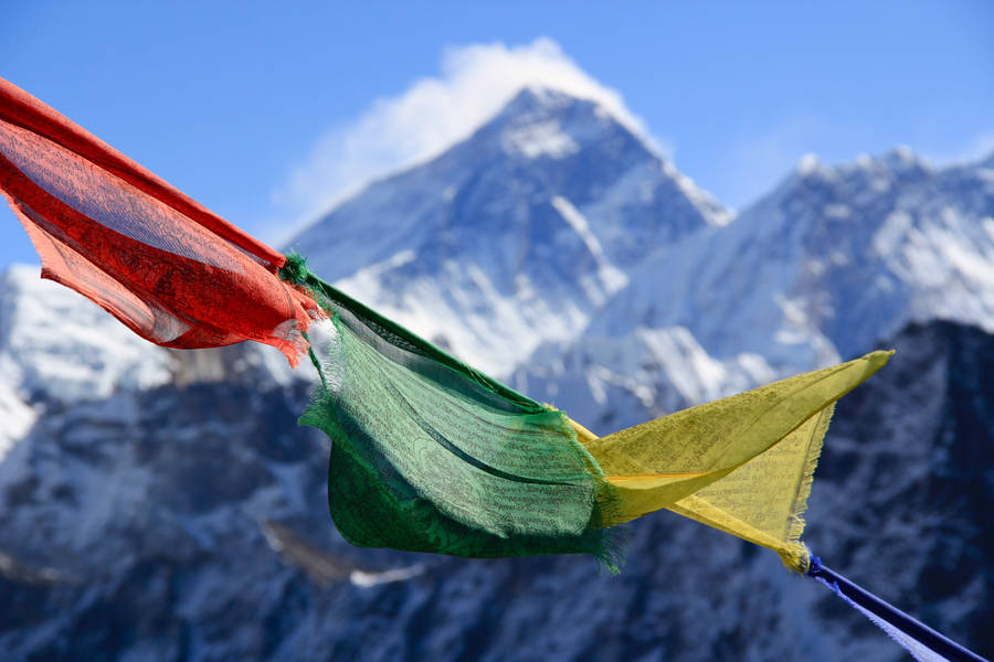 Nepal Gokyo Ri Prayer Flags Wallpaper