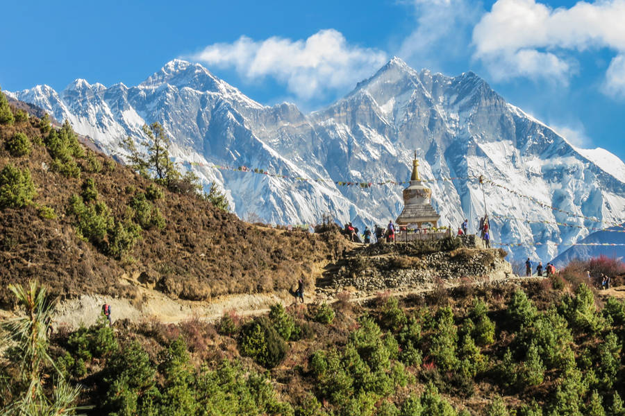 Nepal Namche Stupa Wallpaper