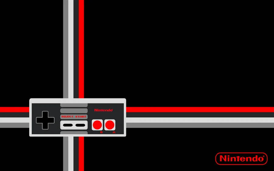 Nes Controller With Lines Wallpaper